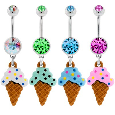 Ice cream cone Belly Rings