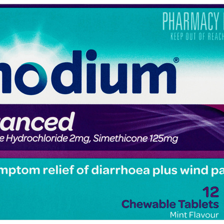 Imodium Advanced Chewable Mint Tablets 12 Pack