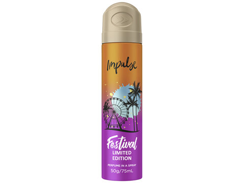 Impulse Body Spray Aerosol Deodorant Festival Summer Edition 75mL