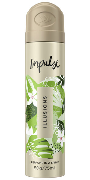 Impulse Body Spray Aerosol Deodorant Illusions 75mL