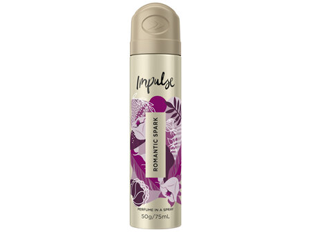 Impulse Body Spray Aerosol Deodorant Romantic Spark 75mL