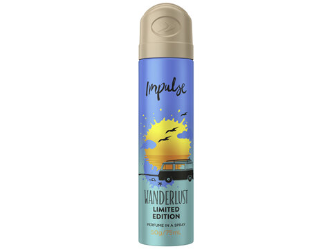 Impulse Body Spray Aerosol Deodorant Wanderlust 75mL