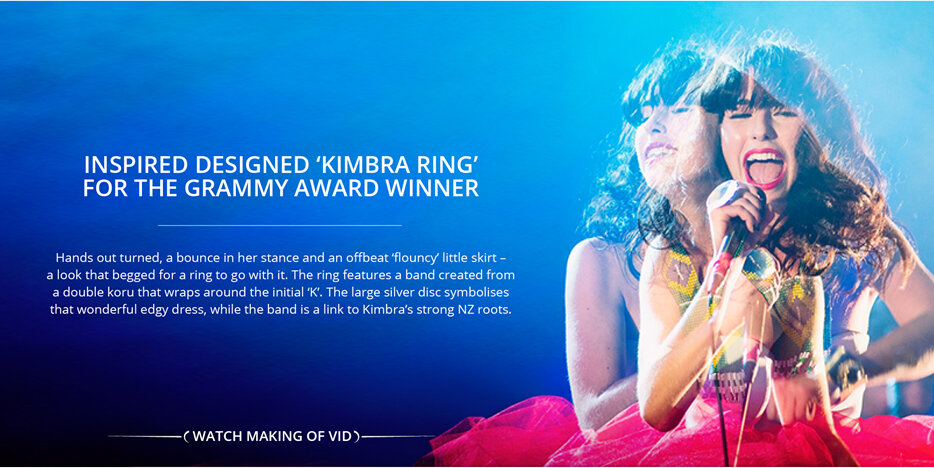 Inspired designed modern ring for Kimbra Grammy award winning musician
