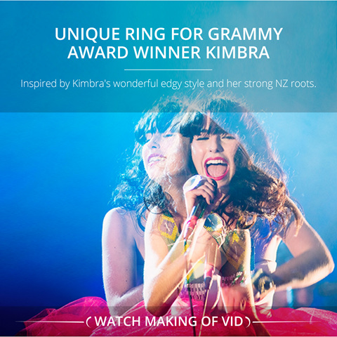 Inspired designed modern ring for Kimbra Grammy award winning musician