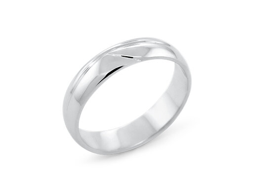Inspired Waved Delicate Mens Wedding Ring