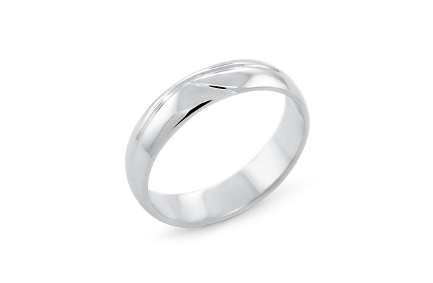 Inspired Waved Delicate Mens Wedding Ring