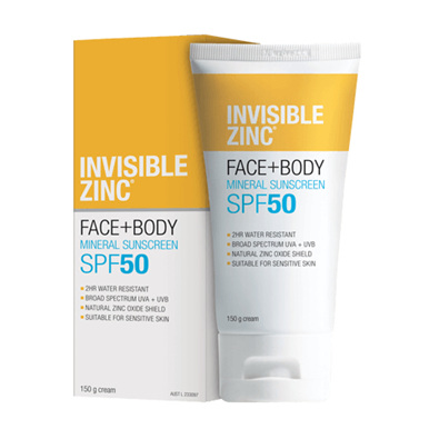 INVISIBLE ZINC Face & Body 2hr Water Resistant SPF50 150g