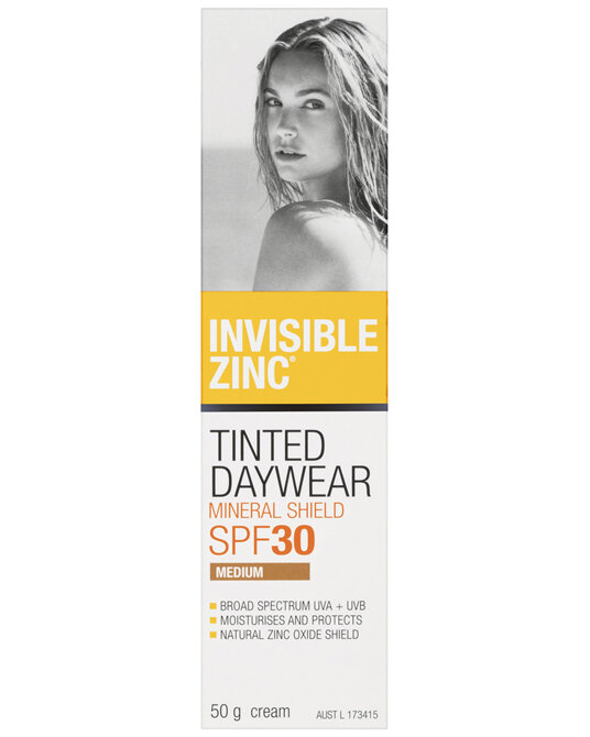 Invisible Zinc Tinted Daywear Mineral Shield SPF 30 Medium 50g