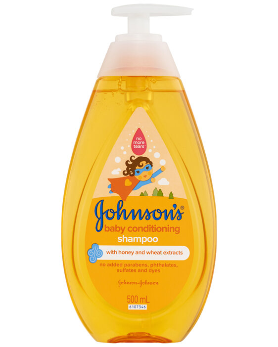 Johnson's 3-in-1 Hypoallergenic Gentle Tear-Free Conditioning Baby Shampoo & Cleansing Wash 500mL