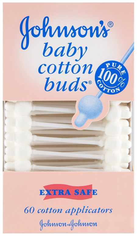 Johnson's Baby Cotton Buds with Paper Sticks 60 Pack