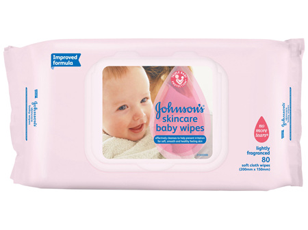 Johnson's Baby Lightly Fragranced Skincare Baby Wipes 80 Pack