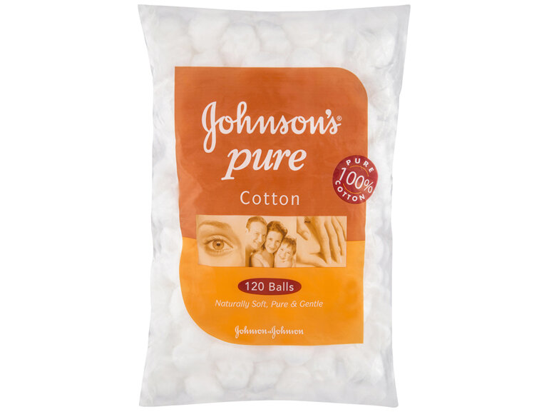 Johnson's Pure Cotton Balls 120 Pack