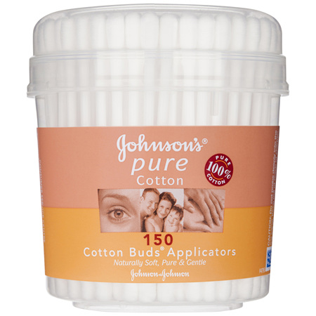 Johnson's Pure Cotton Bud Applicators with Paper Sticks 150 Pack