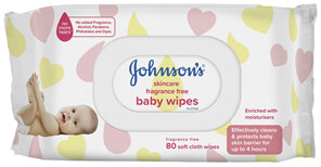 Johnson’s Skincare Fragrance Free Baby Wipes 80 Pack
