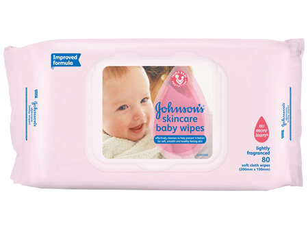 Johnson's Skincare Lightly Fragranced Baby Wipes 80 Pack