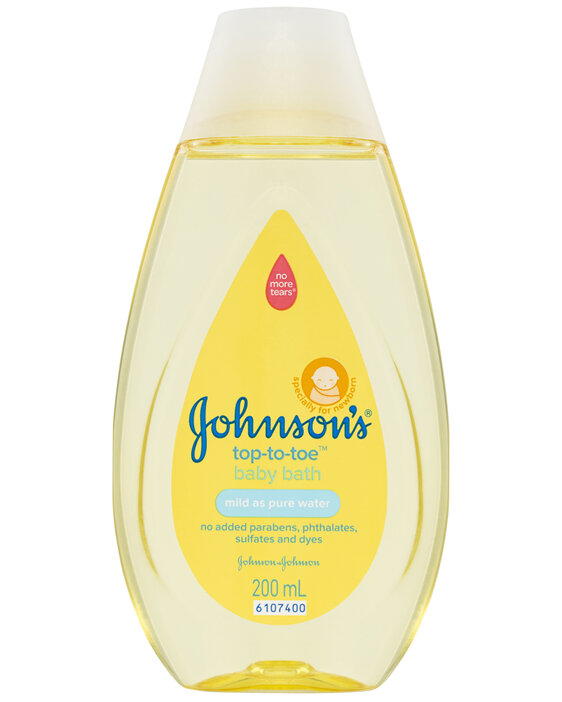 Johnson's Top-To-Toe Gentle Newborn Cleansing Tear-Free Mild Baby Bath 200mL