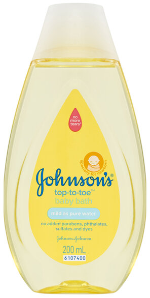 Johnson's Top-To-Toe Gentle Newborn Cleansing Tear-Free Mild Baby Bath 200mL