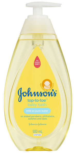 Johnson's Top-To-Toe Gentle Newborn Cleansing Tear-Free Mild Baby Bath 500mL