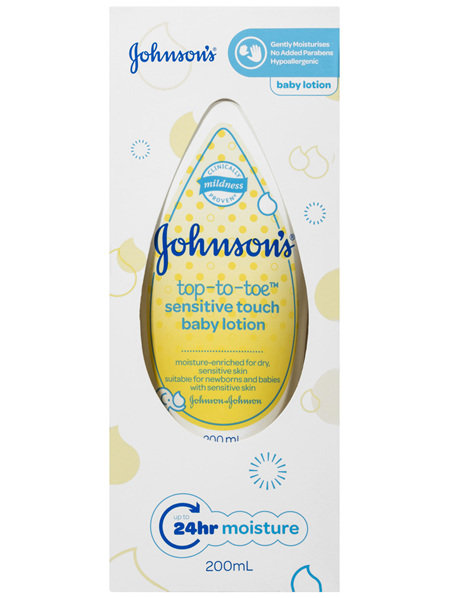 Johnson's Top-To-Toe Sensitive Touch Baby Lotion 200mL