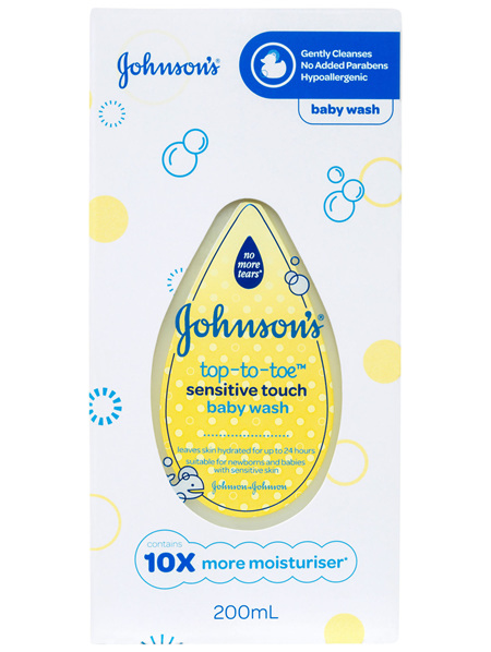 Johnson's Top-To-Toe Sensitive Touch Baby Wash 200mL
