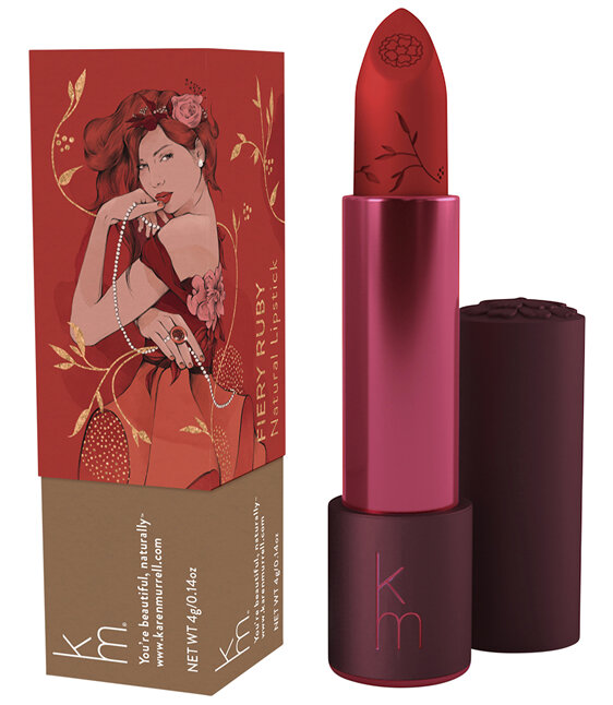 Karen Murrell Fiery Ruby Natural Lipstick