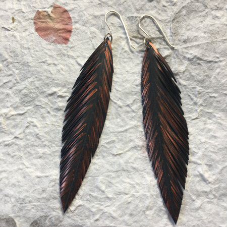 Katipo earrings with copper