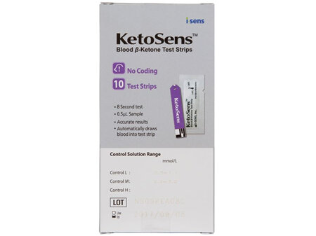 KetoSens - Blood Ketone Test Strips 10's