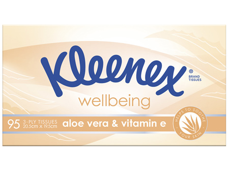 Kleenex Aloe Vera & Vitamin E Facial Tissues 95 Pack