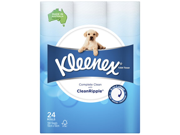 Kleenex Complete Clean Toilet Paper 24 Pack