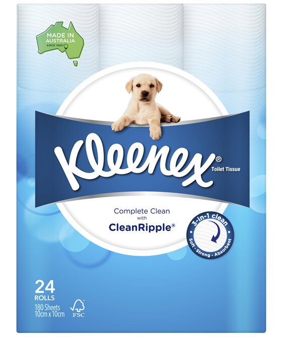 Kleenex Complete Clean Toilet Paper 24 Pack