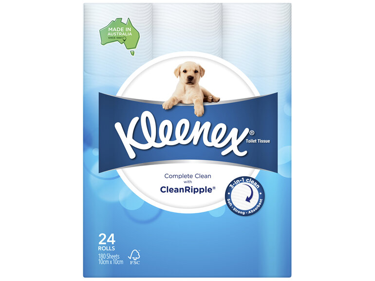 Kleenex Complete Clean Toilet Paper 24 Pack