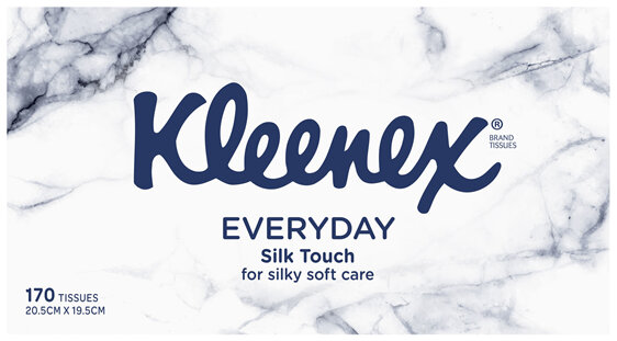Kleenex Everyday Silk Touch Facial Tissues, 170 Sheets