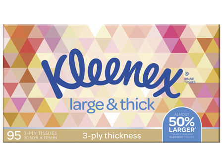 Kleenex Large & Thick Facial Tissues 95 Pack