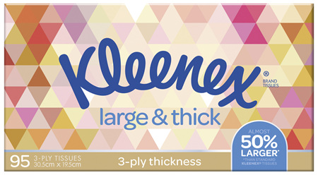 Kleenex Large & Thick Facial Tissues 95 Pack