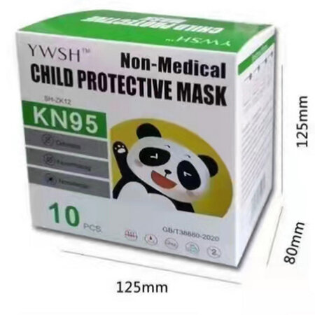 KN 95 Kids 4-10yr 10-Pack White Masks