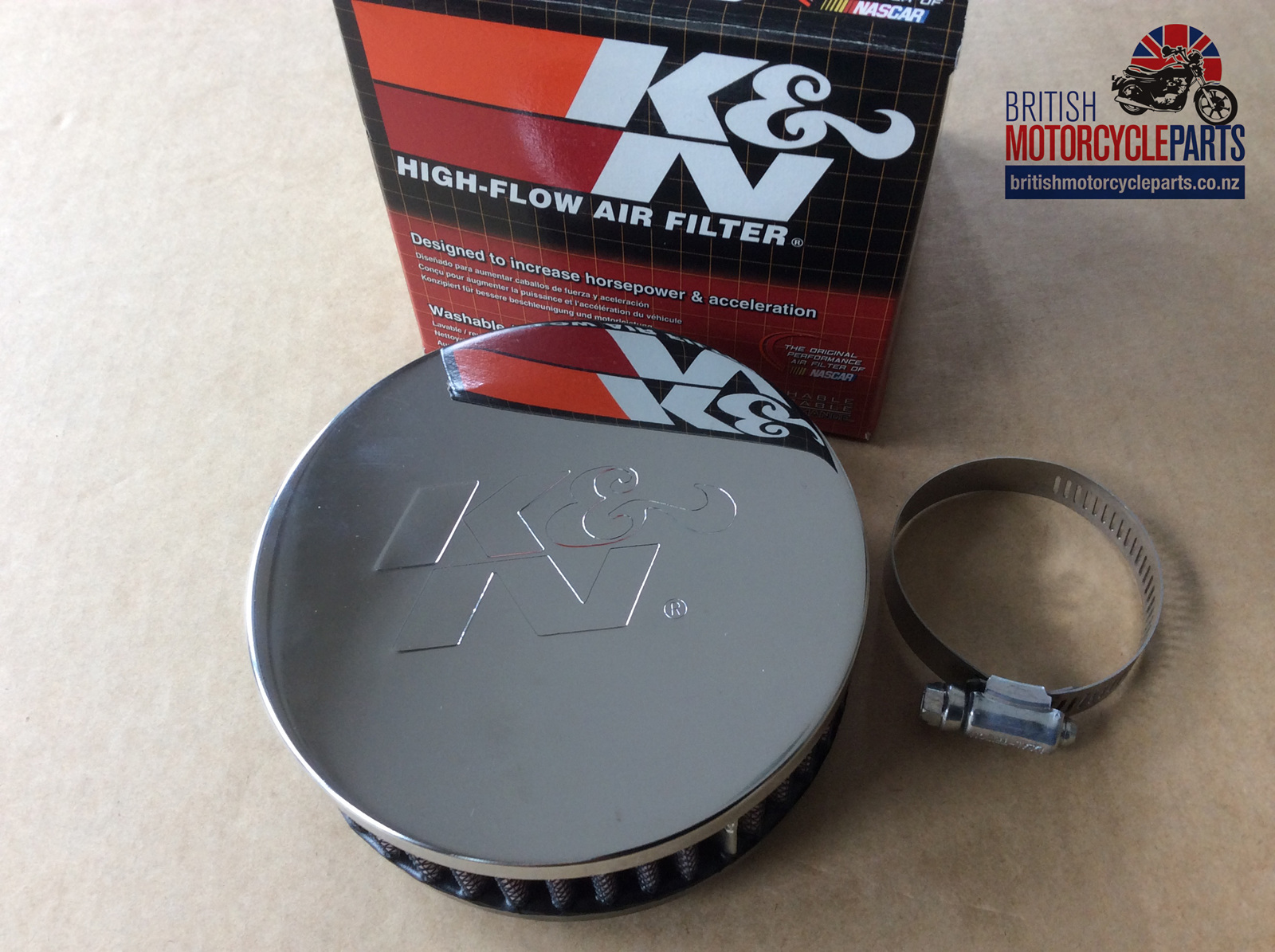 KNRC0340 K&N Pancake Air Filter - Central Mount - British Motorcycle