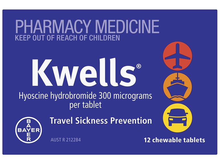 Kwells Travel Sickness Chewable Tablets 12 Pack