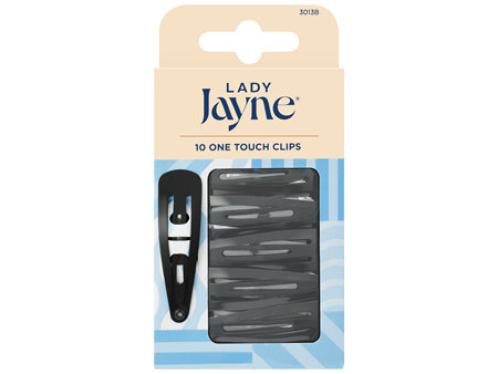 Lady Jayne Black One Touch Clips - Pk 10