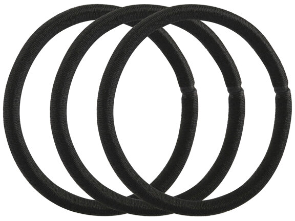 Lady Jayne Black Snagless Thick Elastics - Pk10