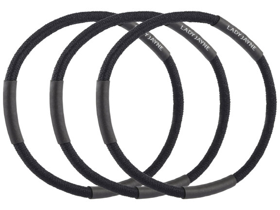 Lady Jayne Black Super Hold Elastics - Pk 18