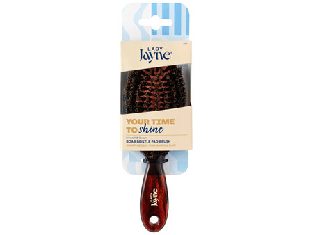 Lady Jayne Purse-Sized 100% Boar Bristle Pad Brush