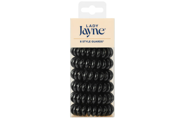 Lady Jayne Style Guards Black Kink Free Spirals - 8 Pk