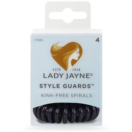 Lady Jayne Style Guards Blue Spiral Elastics - 4 Pk