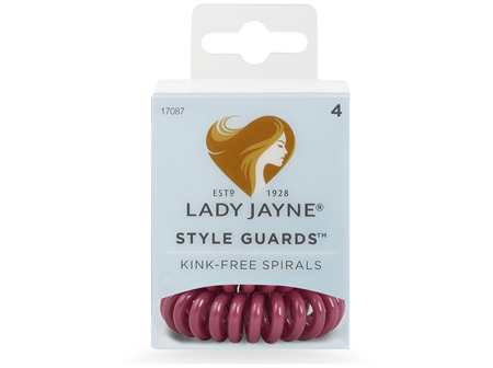 Lady Jayne Style Guards Maroon Spiral Elastics - 4 Pk