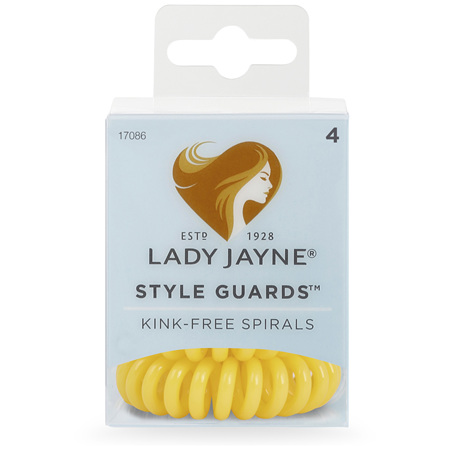 Lady Jayne Style Guards Yellow Spiral Elastics - 4 Pk