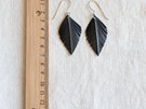 Leaf earrings with copper