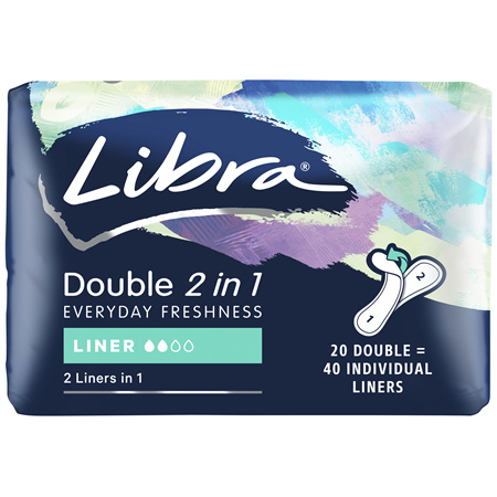 Libra Double Liners 2in1 20 pack