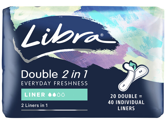 Libra Double Liners 2in1 20 pack