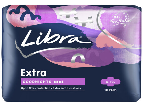 Libra Extra Pads Goodnights with Wings 10 pack