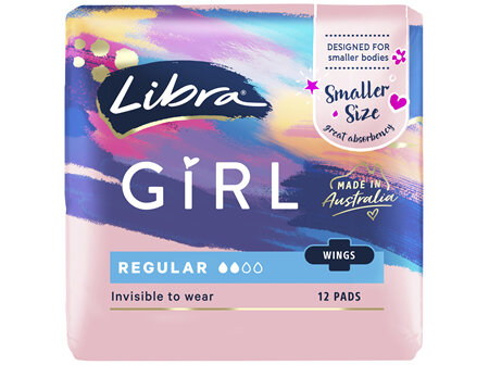 Libra Girl Pads Regular with Wings 12 pack
